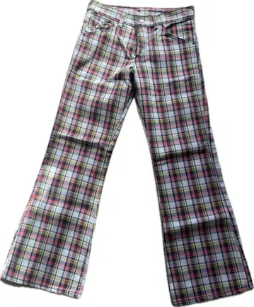 vintage sears 체크 무늬 플레어 팬츠 여성용