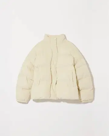 Eaphi corduroy puffy jacket ivory short