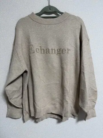 [새상품] Echanger 베이지 긴팔 니트 LL