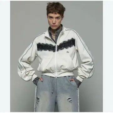 MAISON SPECIAL 레이스 도킹 저리 상의 FREE