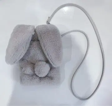 GRL 토끼 퍼 숄더 미니백