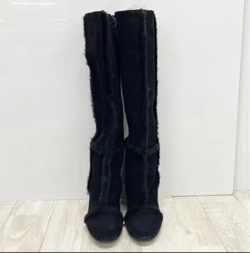 EMPORIO ARMANI 라운드토 청키 롱 부츠 보아 37