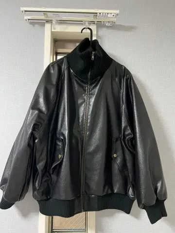 Classical Elf java 콜라보 인조 가죽 블루종