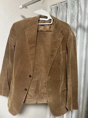 베이지 코듀로이 테일러드 자켓