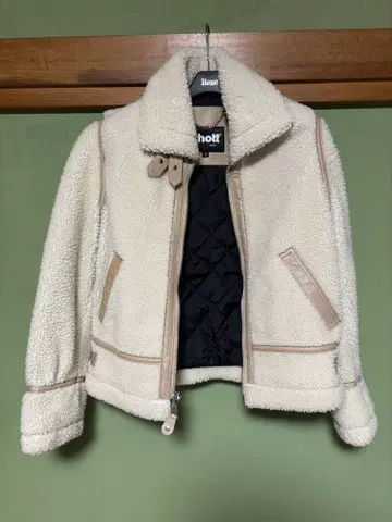 Schott 아이보리 보아 자켓 S