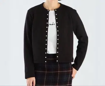 에네스베 가디건 프레션 코튼 속기모 S 스냅 버튼