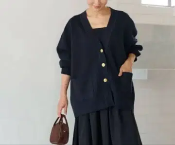 저널 스탠다드 리룸 코튼 캐시미어 믹스 V넥 가디건