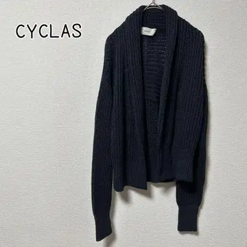 [ 새상품급 ] CYCLAS 가디건 두꺼운 원단 네이비 S 실크 린넨