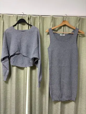 SLY 그레이 셋업 상의와 드레스