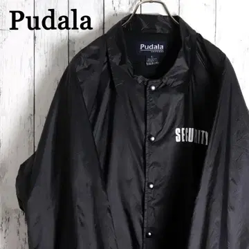 Pudala UNIFORMS 등 빅 로고 보안 나일론 자켓