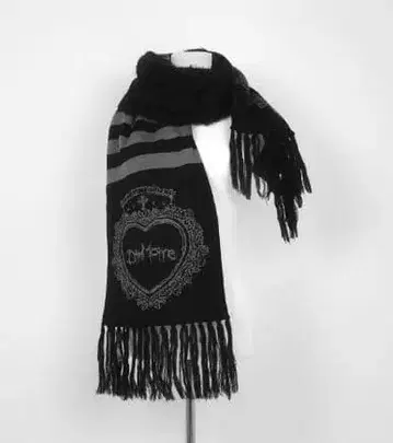 새상품 DimMoire HeartCore 머플러 Black&Gray