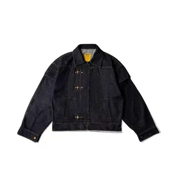 다크 데님 숏 기장 자켓