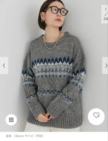 어반리서치 로쏘 ROSSO 노르딕 무늬 니트 풀오버