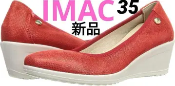 IMAC 새상품 펌프스 35 웨지 발레 슈즈 빨간색 이탈리아제 이마크