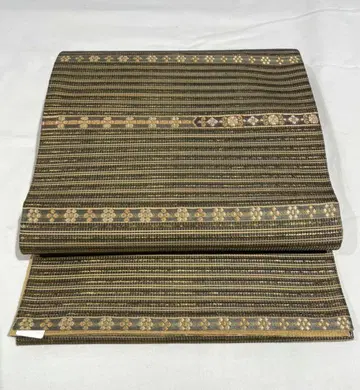 [ 다도용으로 ] 미사용 새상품 순수 실크 초목 염색 와시 후쿠로 오비