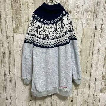 까스텔바작 니트 맨투맨 터틀넥 이소재 애니멀 40