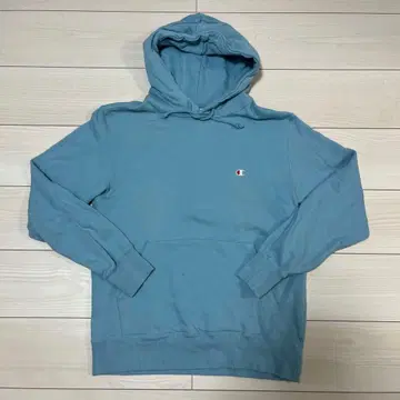 Champion 라이트 블루 후드 부착 후드티 LARGE