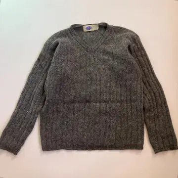 USED 80-90S 스핀 그레이 V넥 니트