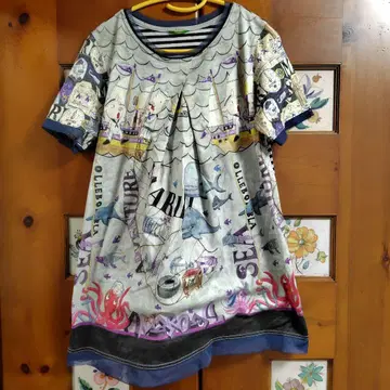 [ 새상품급 ] 알베로베로 그래픽 반팔 셔츠 면 100