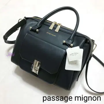 [ 미사용 ] 파사주 미뇽 숄더 포함 2WAY 보스턴 백 / 블랙