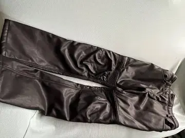 인조 가죽 바이크 팬츠 블랙