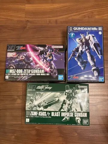 HG 건담 프라모델 3체 세트 Z 건담, MK-2, 블라스트 임펄스