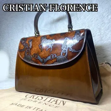미사용 크리스찬 플로렌스 말 패턴 핸드백 사이토 아스카 광택