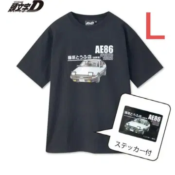이니셜D 남성용 반팔T셔츠 L사이즈 (스티커 포함) AE86