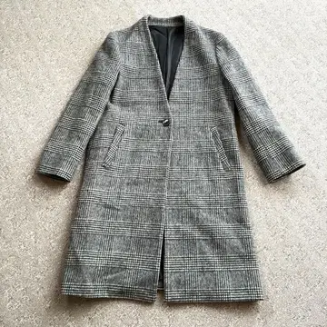 더 수트 컴퍼니 destyle 글렌체크 V 컬러 코트