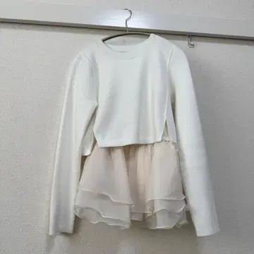 cocodeal 페플럼 블라우스 레이어드 니트 코코딜