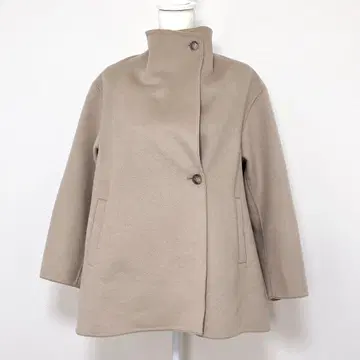 UNIQLO 더블 페이스 숏코트 2way 무지 울 베이지