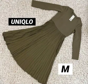 UNIQLO 유니클로 미사용 콤비네이션 원피스 베이지 M