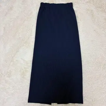 새상품급 cafune 리브 타이트 스커트 38 슬림 롱 스커트 네이비