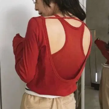 [ 새상품급 RED ] Ameri vintage 2PIECE TEE 상의