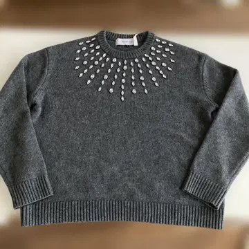 LE CIEL BLEU 그레이 비쥬 긴팔 니트 36