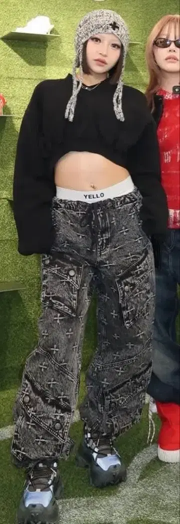 [ 미사용 새상품 ] SMFK 와이드 카고 팬츠 코노리리 코노미짱 착용