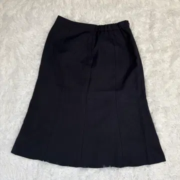 ESPRITMUR 플레어 스커트 M 네이비 무릎 기장 허리밴딩 심플