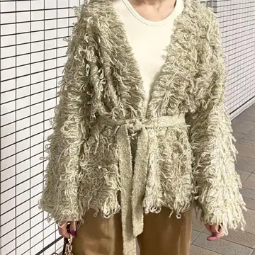 CAPRICIEUX LEMAGE 루프 프린지 미들 가디건