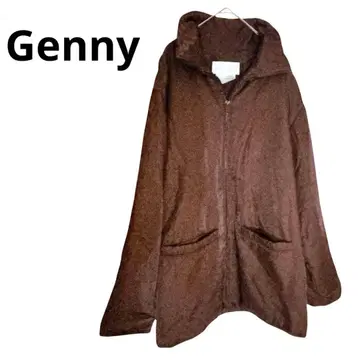 제니 이탈리아제 비스코스 후디 자켓 브라운