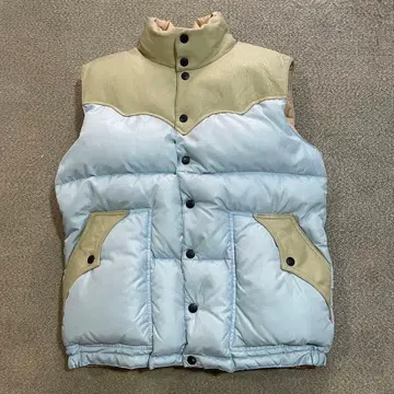 phenix 가죽 절개 다운 베스트