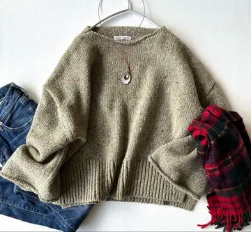 리암 플라주 정가 23만 루즈 와이드 슬리브 알파카 블렌드 풀오버