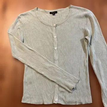 TOCCA 실크 100% 그린 M 리브 가디건