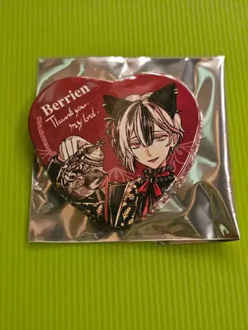 악마 집사와 검은 고양이 아쿠네코 난자타운 하트형 캔뱃지 벨리안