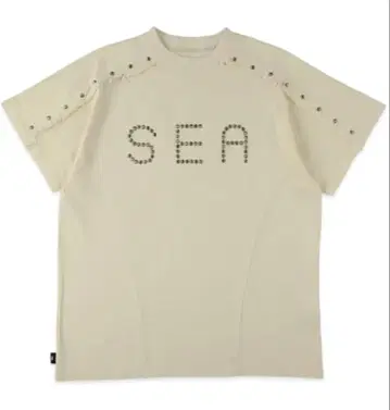 SEA WINDAND 스터드 티셔츠 베이지