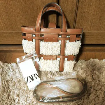 미사용 ZARA 무스탕백 숄더백