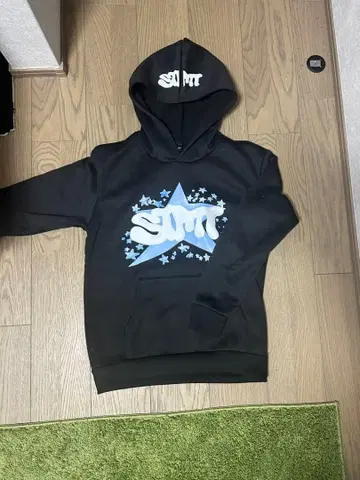 SMT 그래픽 후드티 블랙