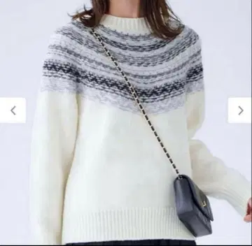 빅 사이즈! 23구 노르딕 디자인 울 캐시미어 니트 44