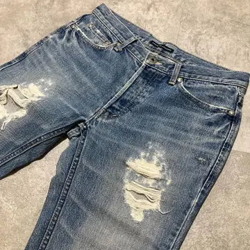 [ LOUNGE LIZARD ] 라운지 리자드 크러쉬 가공 데님 팬츠