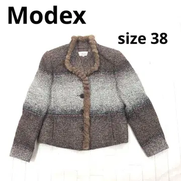 268 Modex 브라운 화이트 자켓 38