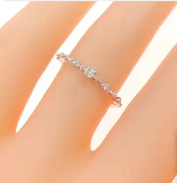 K10WG 다이아몬드 반지 엘레강트